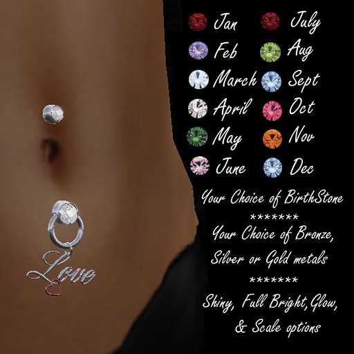 Second Life Marketplace Crickets "Love Belly Button Body Sparkle